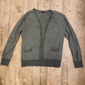Merona grey striped cardigan